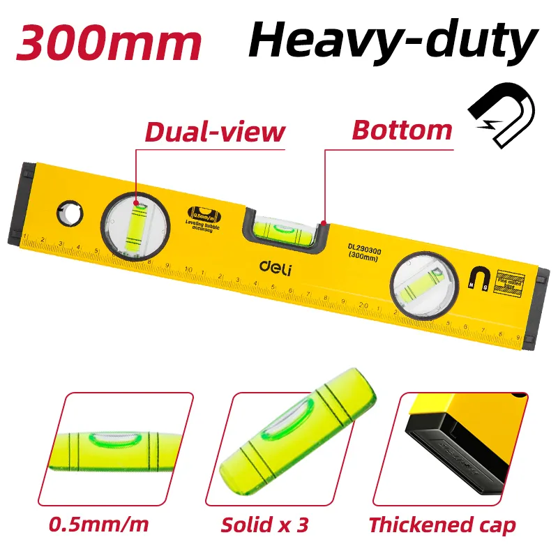 Deli EDL290300 Уровни Spirit 300(mm) Желтые