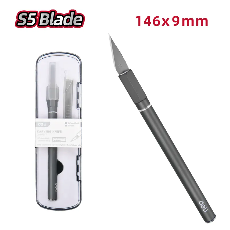 Deli EDL359201A Нож для резьбы 146x9 мм Серый
