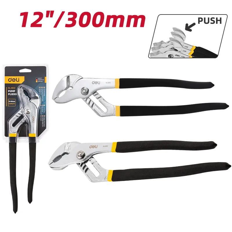Deli EDL2612 Водяные насосные плоскогубцы 12" Черные