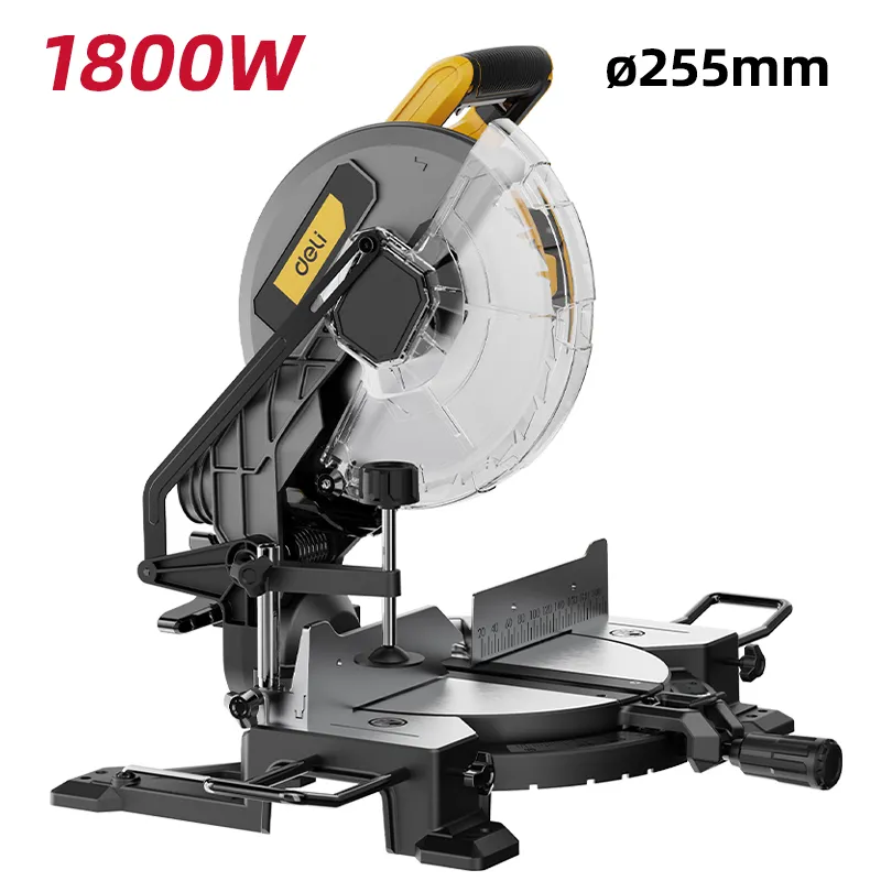 Deli EDC574 Торцовочная пила 1800W 255mm желтая