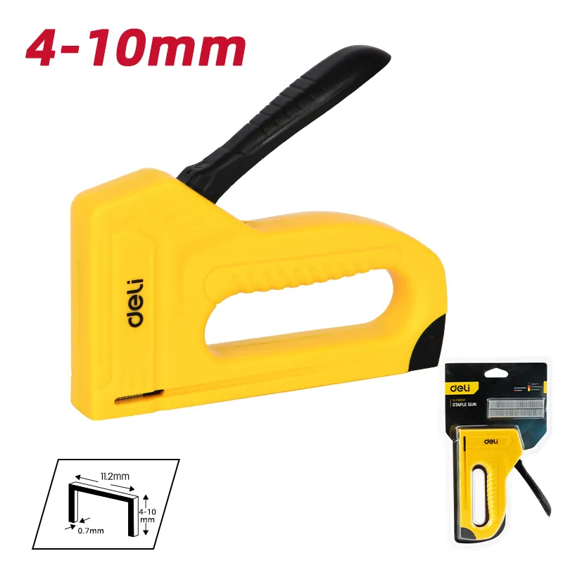 Deli EDL238002 Степлер 4-10mm желтый