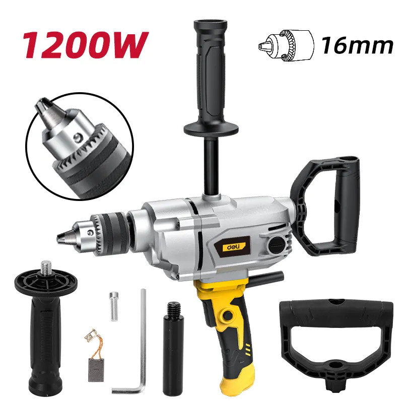 Deli EDL-DZ16-E1 Электрическая дрель 1200W 16mm Желтая