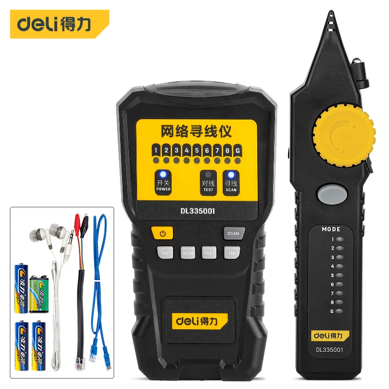 Deli DL335001 Тестеры сети Rj45+Rj11 красные
