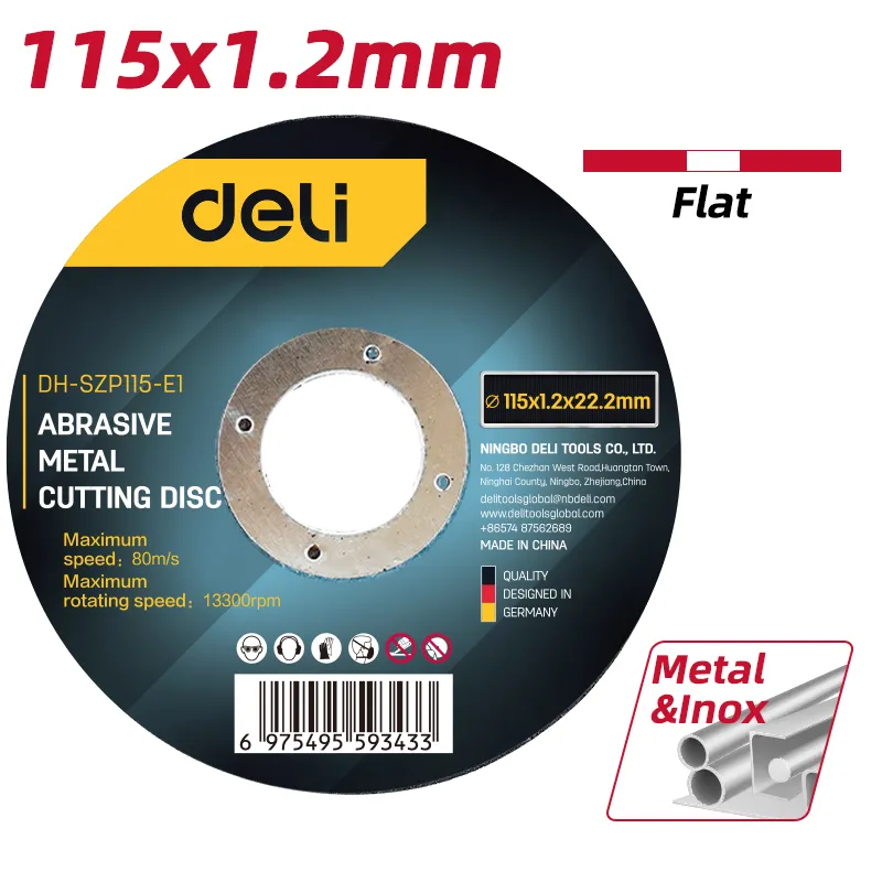 Deli DH-SZP115-E1 Абразивный диск для резки металла 115x1.2x22.2mm Black