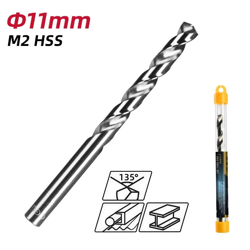 Deli EDL16110G Сверло HSS M2 11mm серебристое