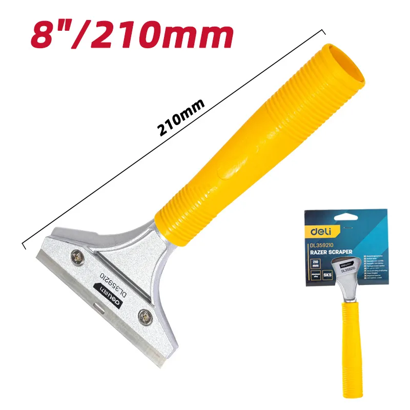 Deli EDL359210 Металлический скребок 210mm желтый