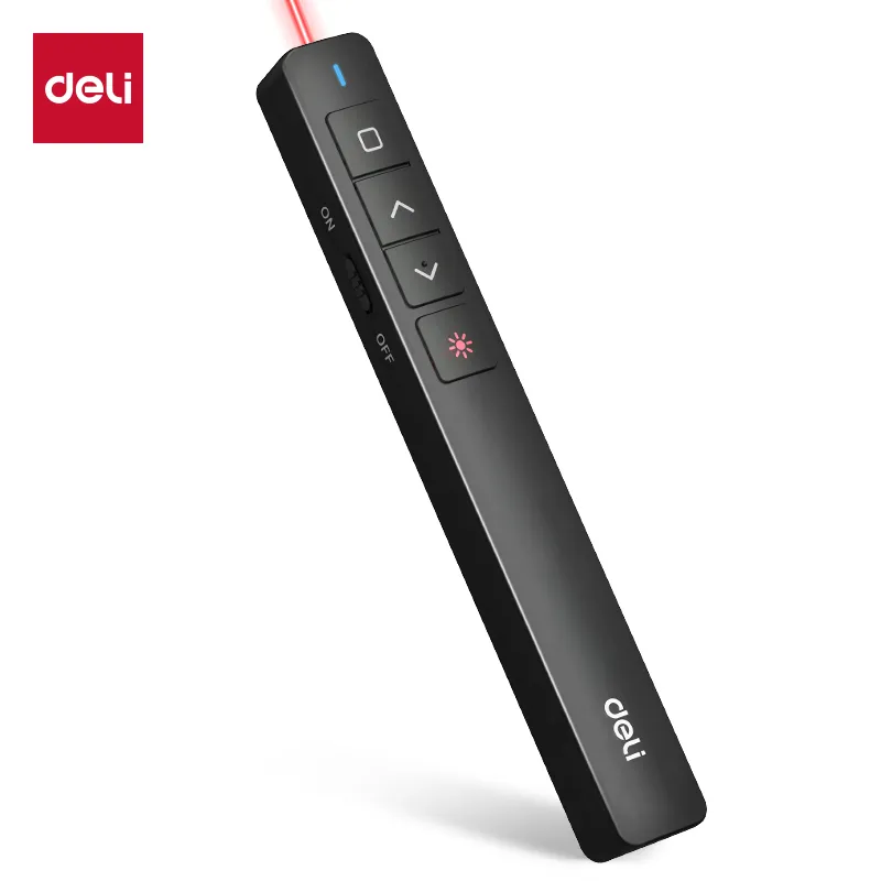 Deli S001 Laser Presenter (Black) (PCS) Расстояние управления: 100m; Лазер: красный свет черный