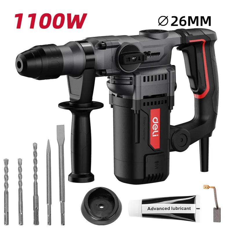Deli EDE-DC26-3E Перфоратор 1100W 26mm Красный