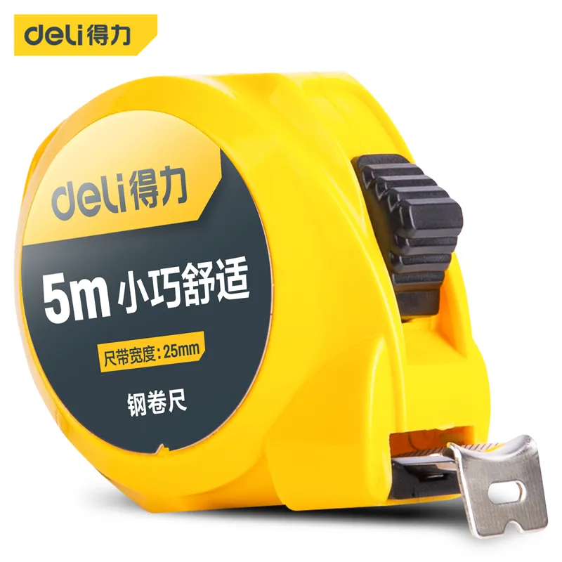 Deli DL9025S Рулетка 5м×25мм жёлтая
