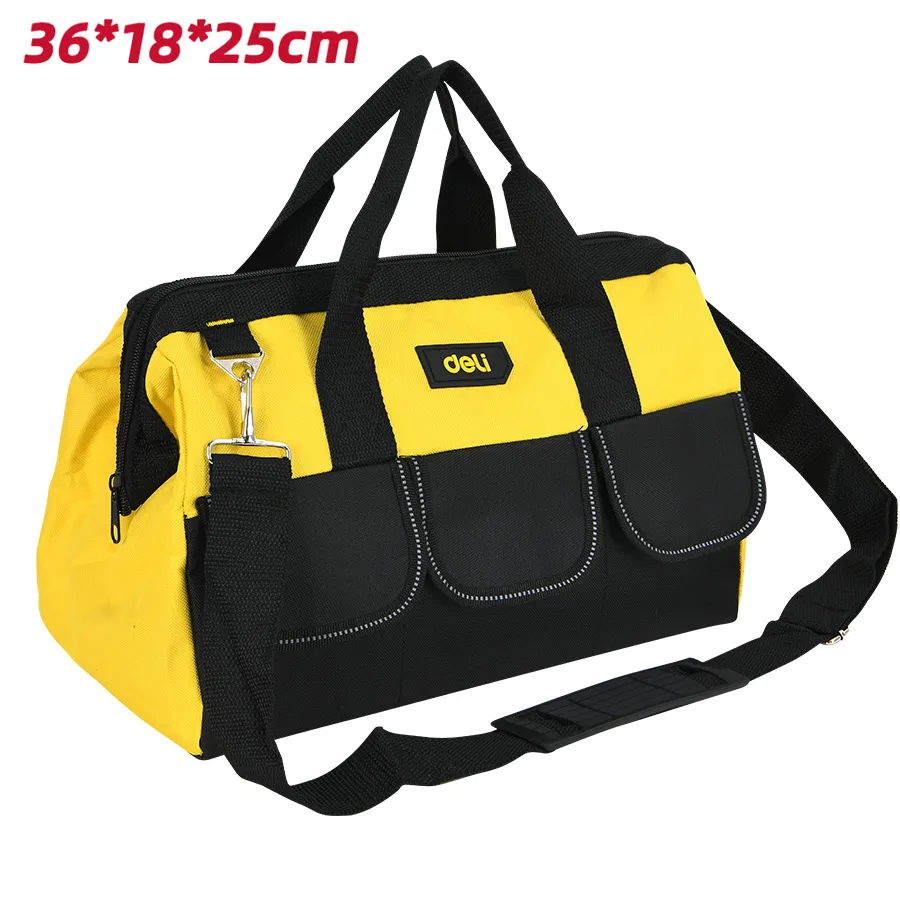 Deli EDL430016 Сумка для инструментов 36×18×25см черная