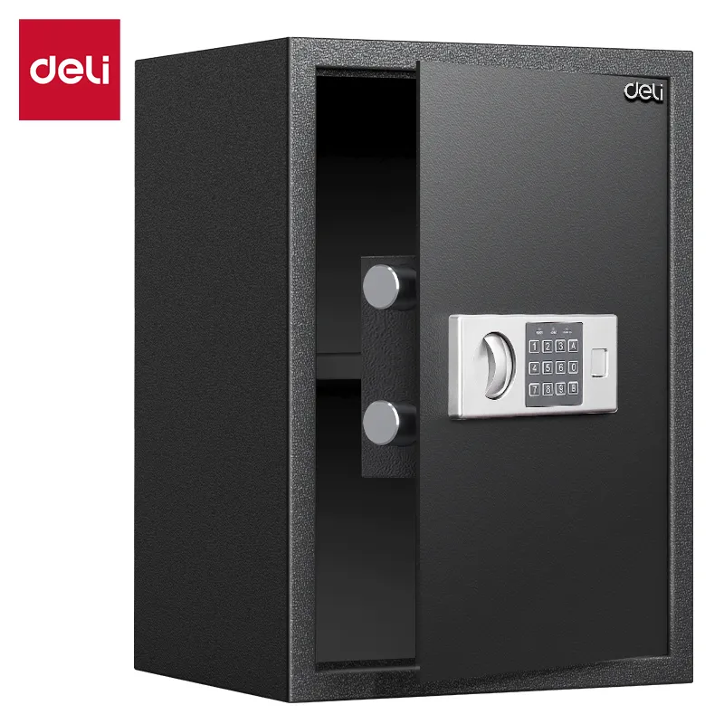Deli T525 Цифровой сейф Размер(см):50*35*31;Толщина двери/ящика:3/1.5mm; Черный
