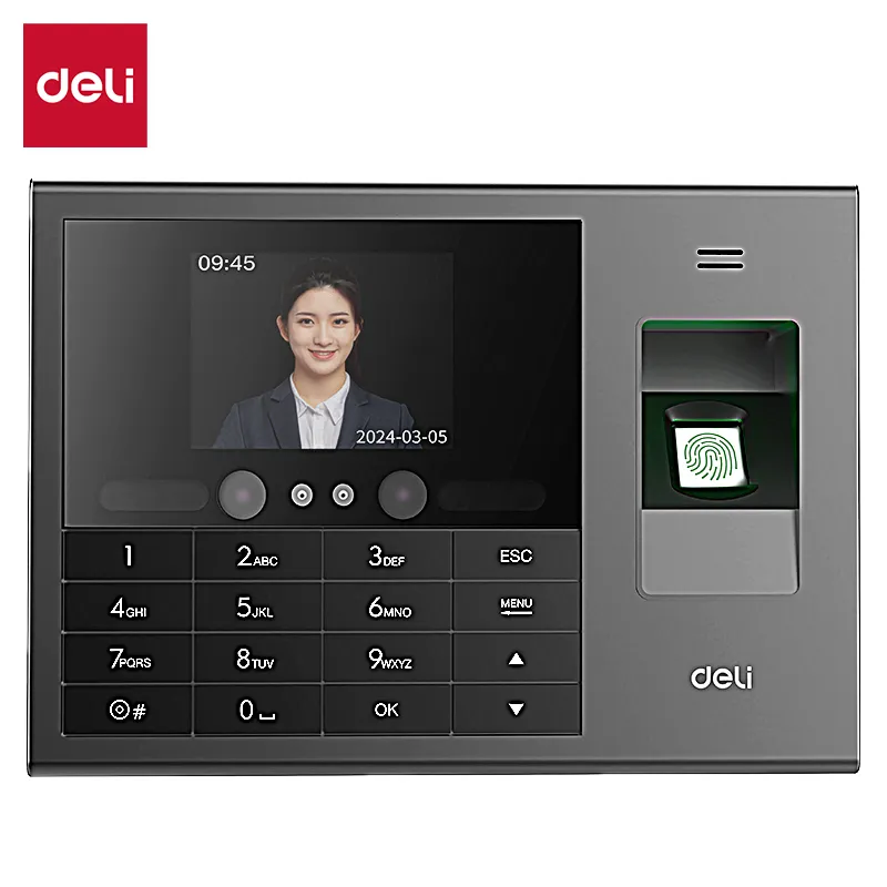 Deli S172 Гибридная система распознавания лица и отпечатков пальцев 130 Gray