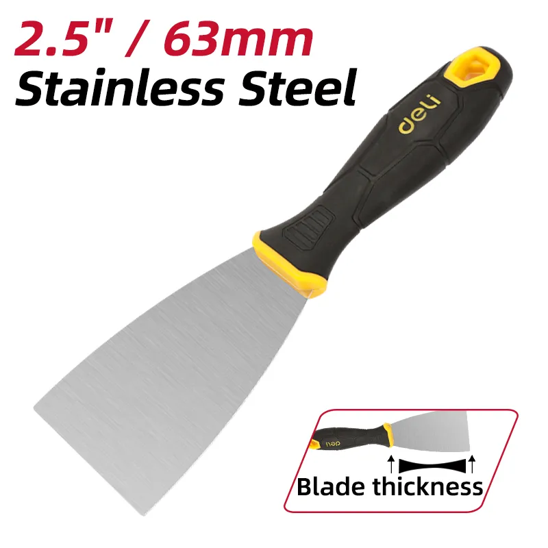 Deli EDL-HD2-5 Шпатель для шпатлевки 2.5" желтый