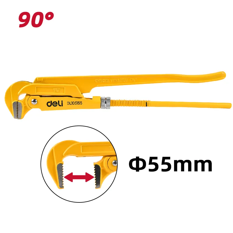 Deli EDL105155 Трубный ключ Swedish 90° Heavy Duty 1.5" желтый