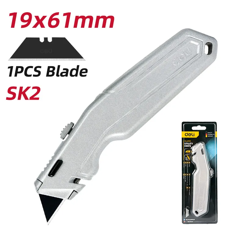 Deli EDL4260 Универсальный нож 19mm/SK2 Silver
