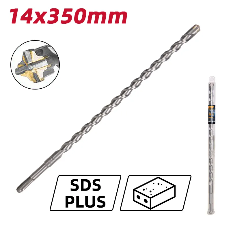 Deli EDH-YCZ35014-E1 Ударная дрель X-Tip SDS Plus 14x350mm серебристая