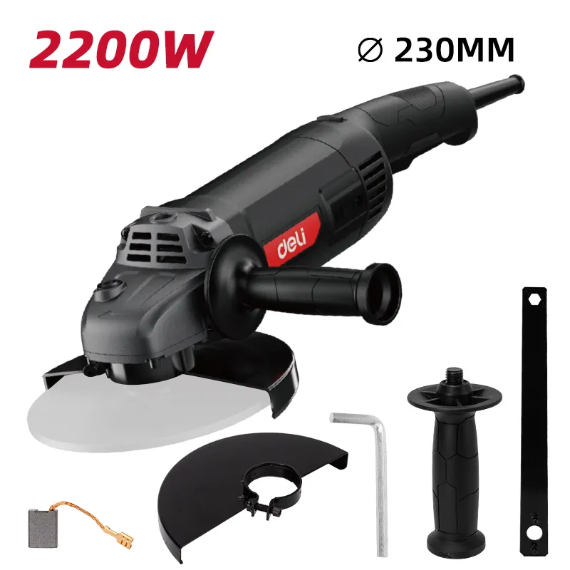 Deli EDE-JM230-1E Угловая шлифовальная машина 2200W 230mm красная задняя