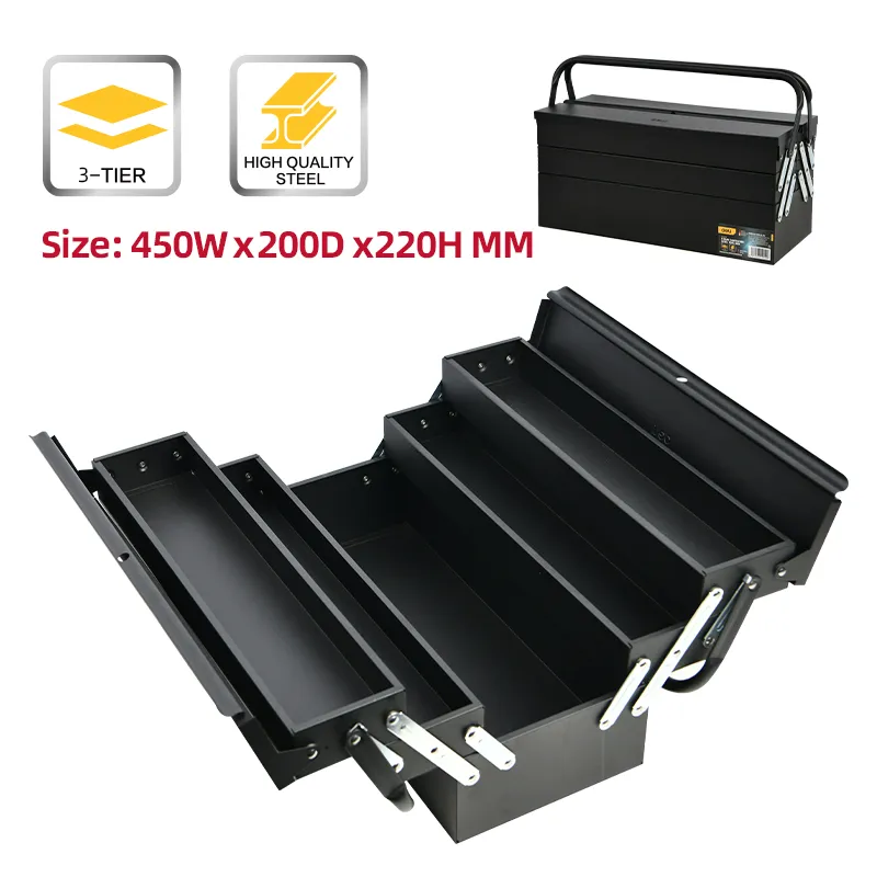Deli EDL6232 5-уровневый консольный стальной ящик для инструментов 450W x 200D x 220H MM черный