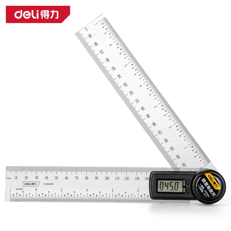 Deli DL304200 Цифровой угломер с дисплеем 200mm черный