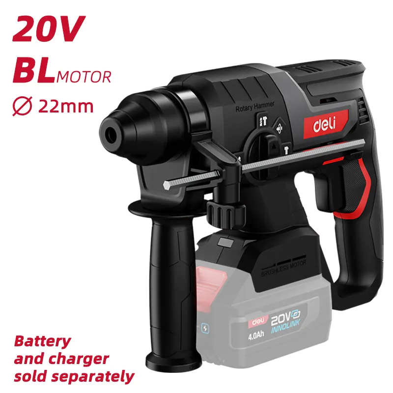 Deli EDE-DC20-2 Литий-ионный ударный буравчик 20V 22mm Красный