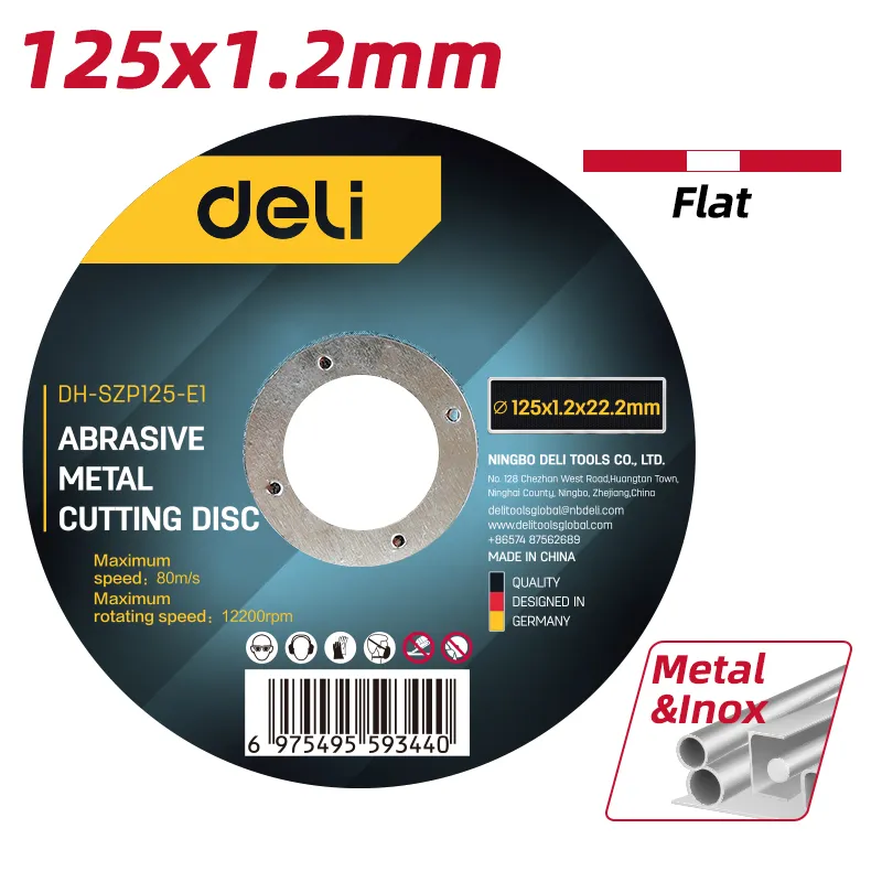 Deli DH-SZP125-E1 Абразивный диск для резки металла 125x1.2x22.2mm Black