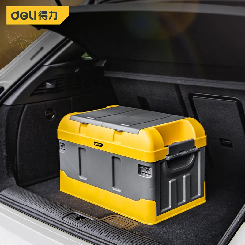 Deli DL884245 Складной ящик для хранения (двойной слой) двойной слой 45L желтый