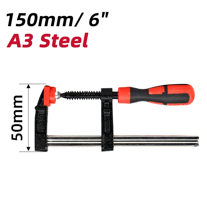 Deli EDL110515Z Тяжелая F-струбцина 50*150(мм) желто-черная