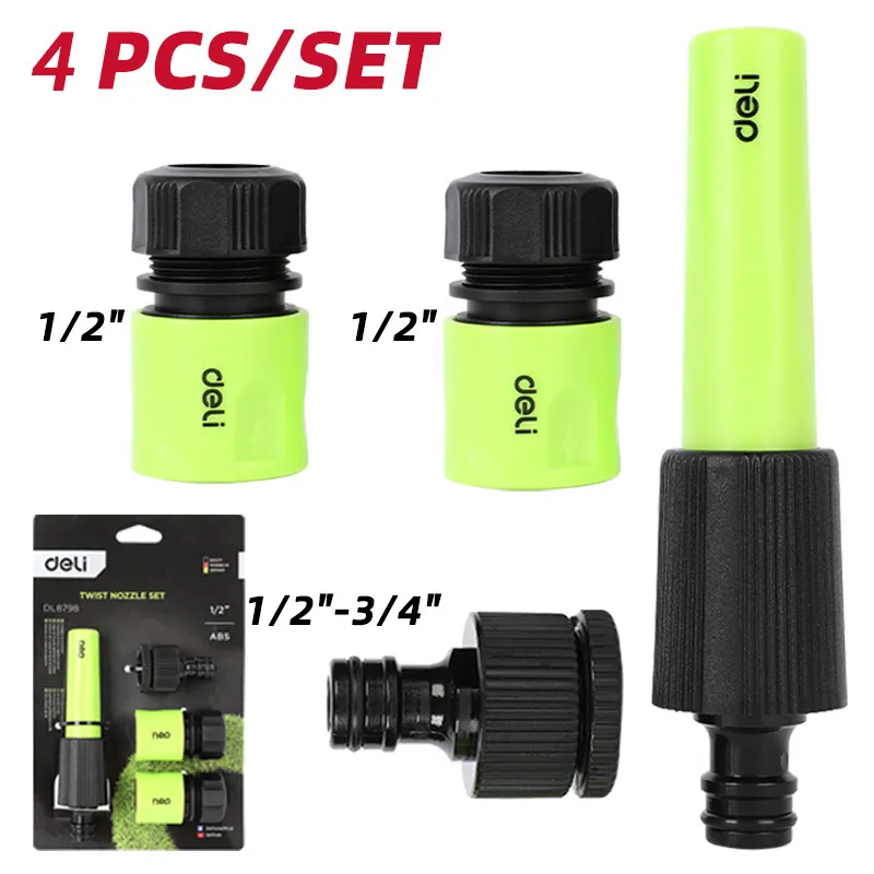 Deli EDL8798 Набор поворотных насадок из 4 предметов 4 шт: 1/2"+3/4" зеленый