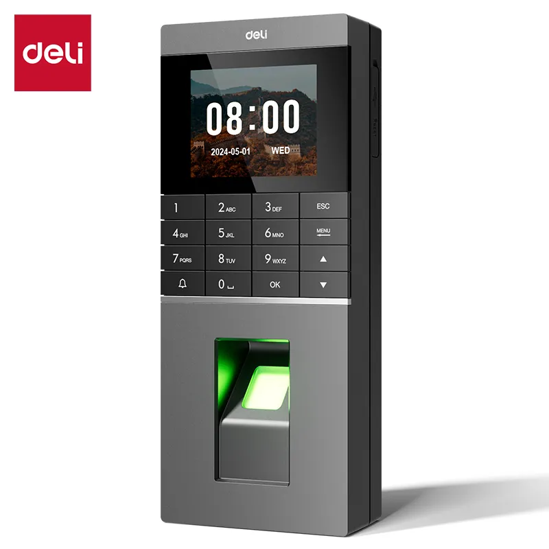 Deli S601 Машина контроля доступа Количество лиц:2000;IC&ID-карта:3000 Silver Black