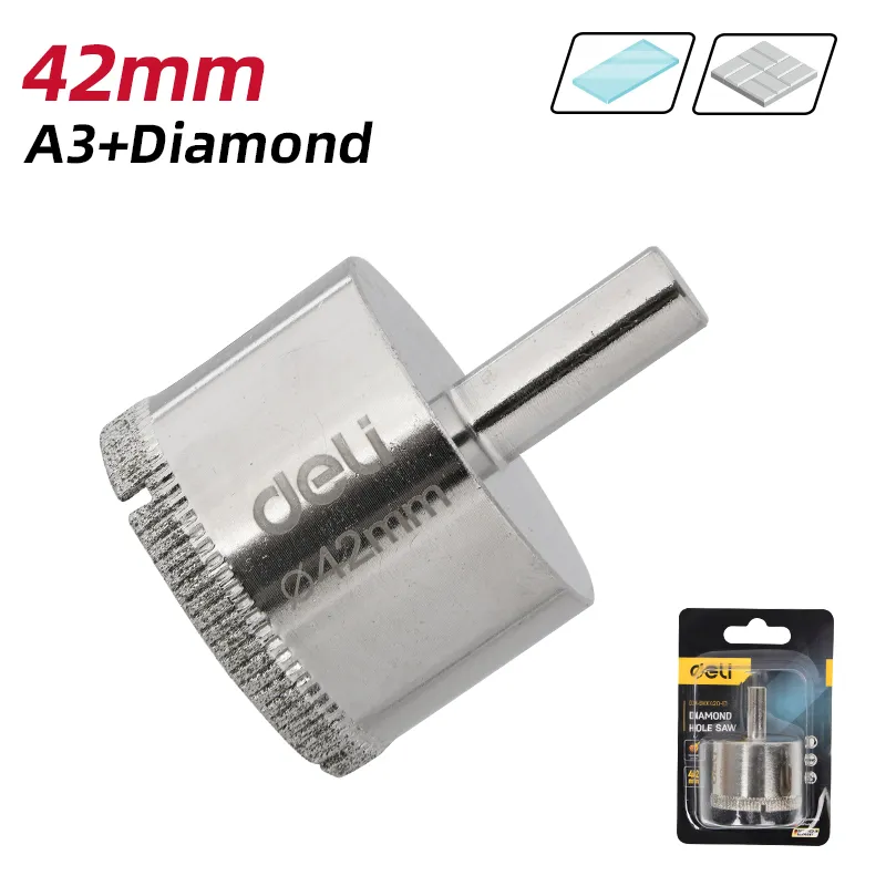 Deli EDH-BKK420-E1 Алмазная коронка 42mm Silver