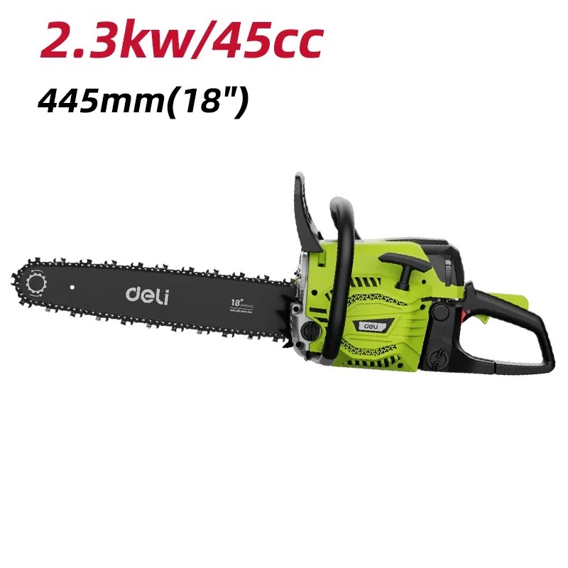 Deli EDE-LJ18-1 Бензиновая цепная пила 2300W 45Cc 18" зеленая
