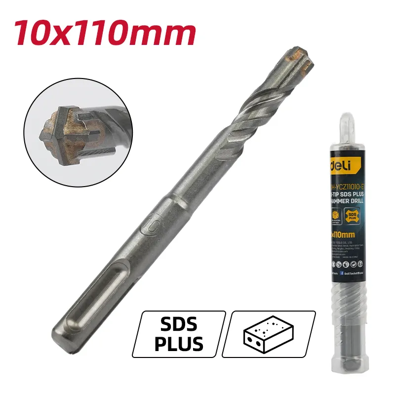 Deli EDH-YCZ11010-E1 Перфоратор X-Tip SDS Plus 10x110mm серебристый