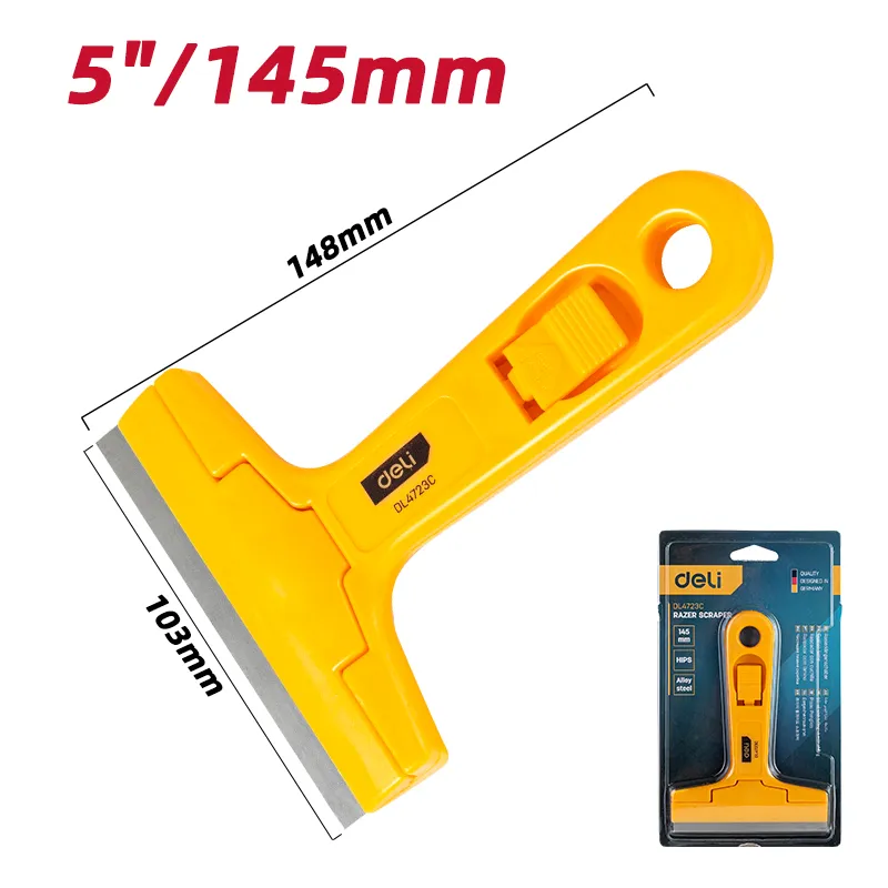 Deli EDL4723C Металлический скребок 145mm Желтый