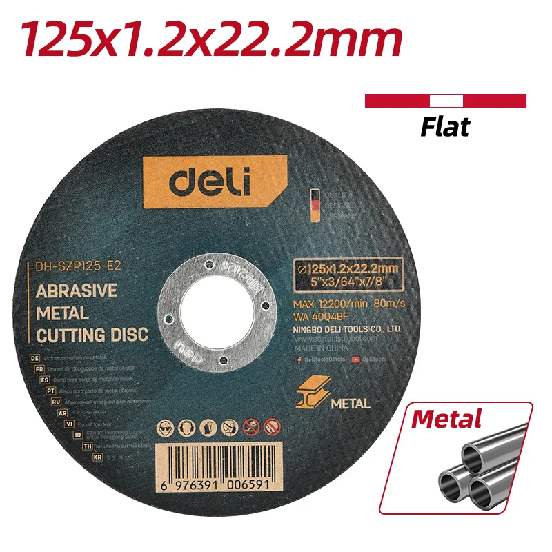 Deli EDH-SZP125-E2 Абразивный отрезной диск по металлу 125x1.2x22.2mm Black