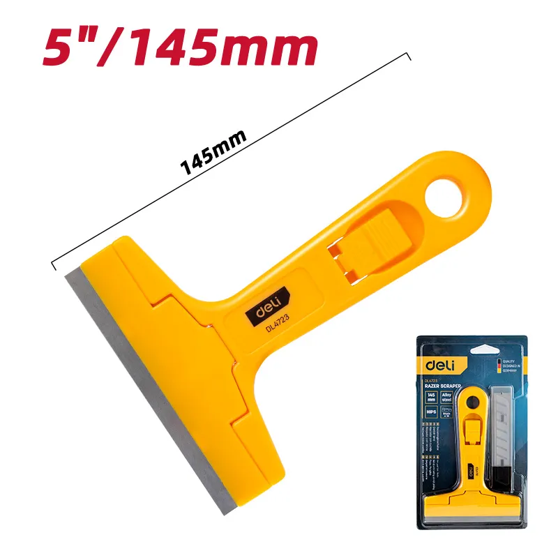 Deli EDL4723 Металлический скребок 145mm Желтый
