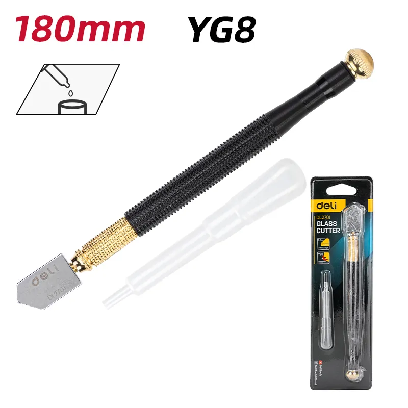 Deli EDL2701 Профессиональный стеклорез 180mm Yellow