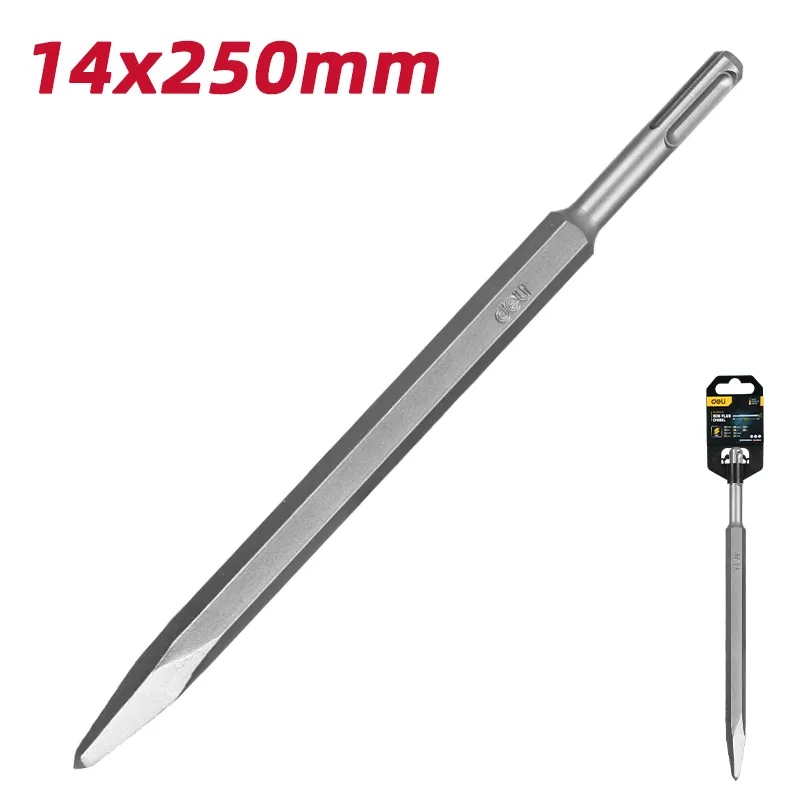 Deli EDH-YJZ014-E1 Зубило SDS Plus 14x250mm Silver