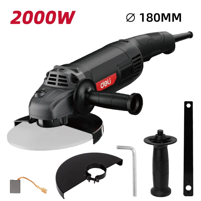 Deli EDE-JM180-1E Болгарка 2000W 180mm задняя красная