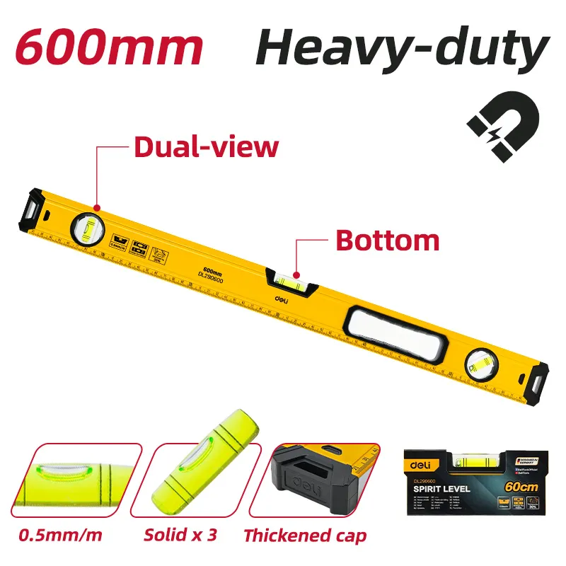 Deli EDL290600 Уровни Spirit 600(mm) Желтые