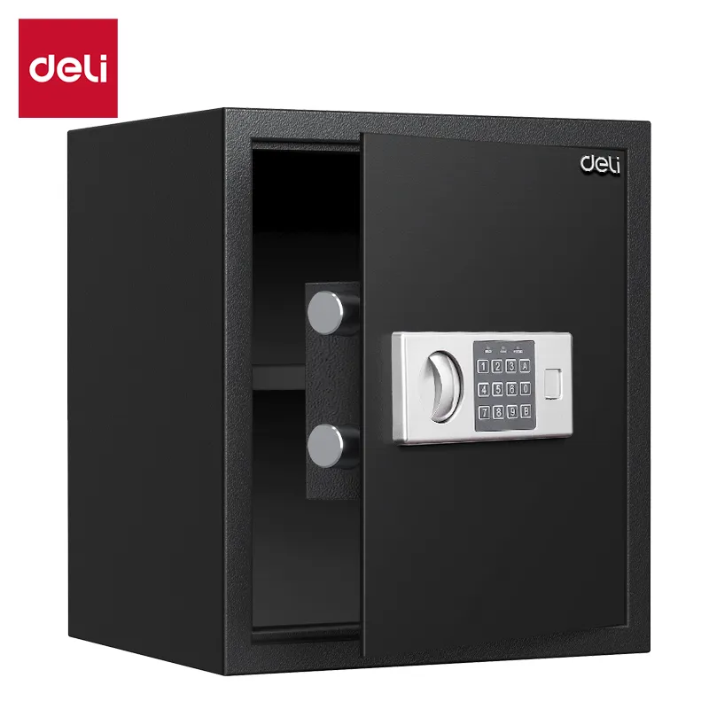 Deli T524 Цифровой сейф Размер(см):40*35*33;Толщина двери/корпуса:3/1.2mm; Черный