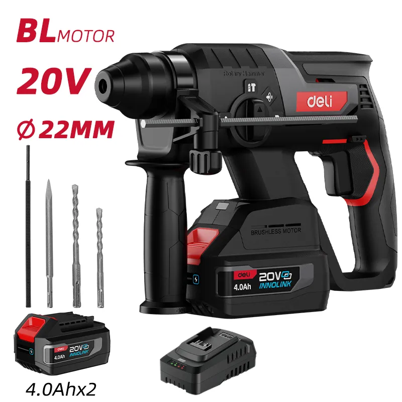 Deli EDE-DC20-2D4 Литий-ионный ударный буравчик 20V 22mm Красный
