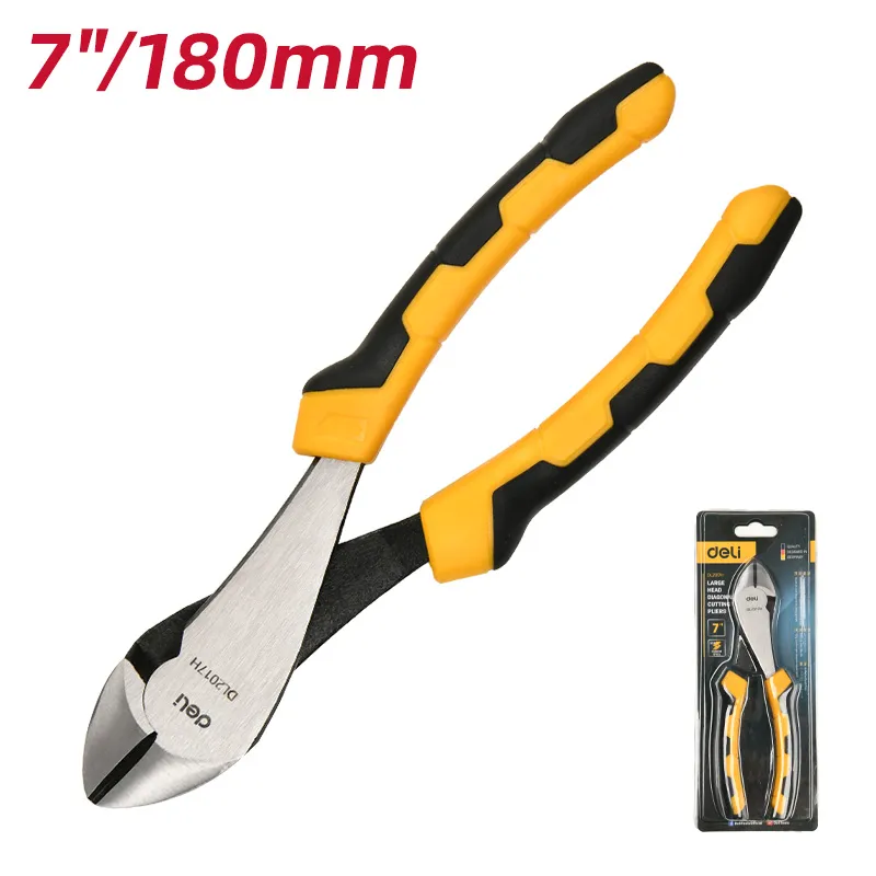 Deli EDL2017H Усиленные диагональные кусачки 7'' Yellow