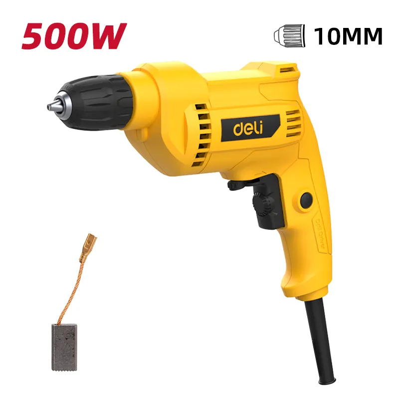 Deli EDL-DZ10-E2 Электрическая дрель 500W 10mm Yellow