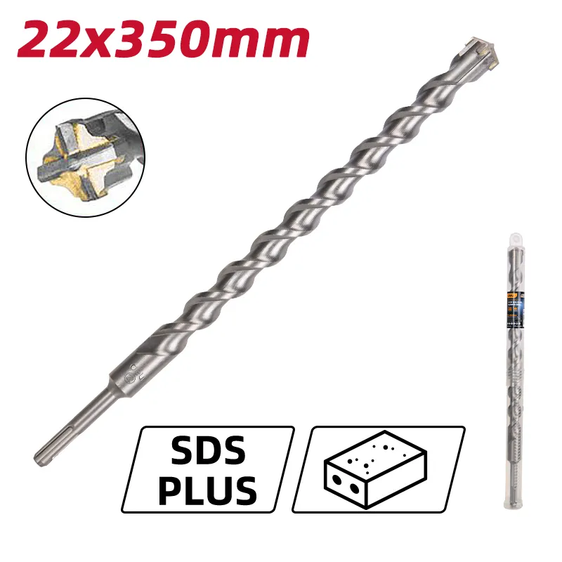 Deli EDH-YCZ35022-E1 Ударная дрель X-Tip SDS Plus 22x350mm Silver