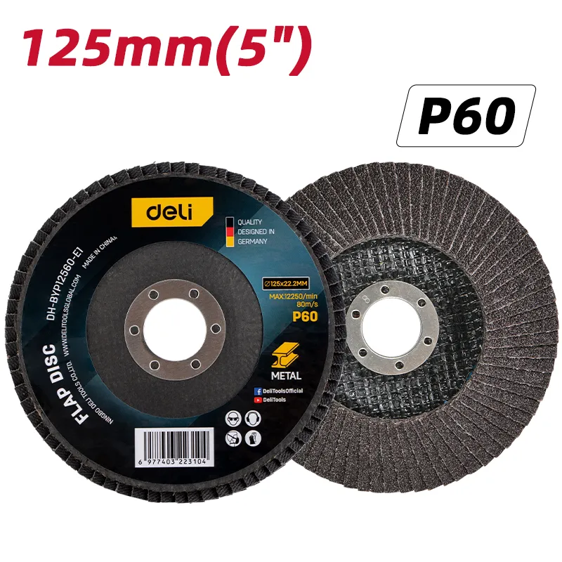 Deli EDH-BYP12560-E1 Лепестковый диск 125mm P60 Brown