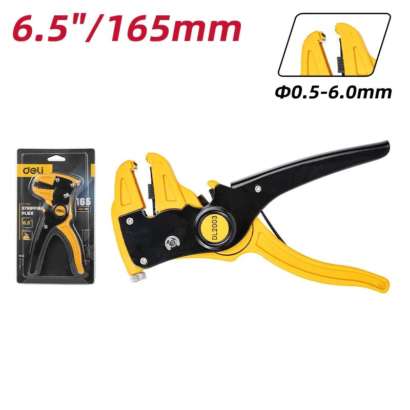 Deli EDL2003 Съемник изоляции 0.5-6.0mm2 желтый