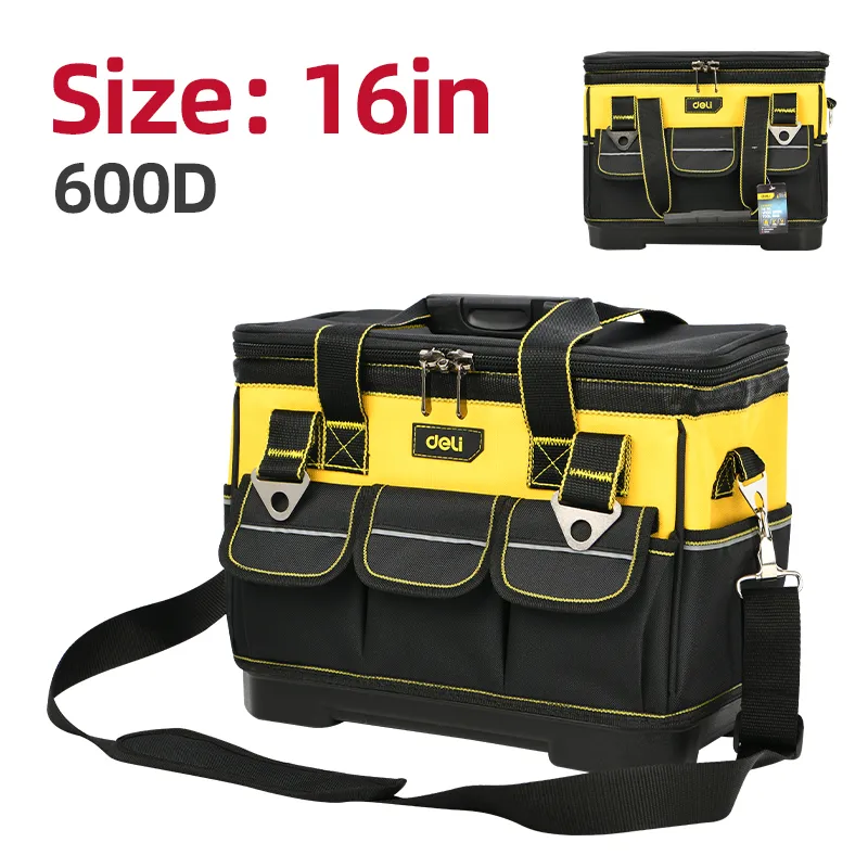 Deli EDL586112 Сумка для инструментов Open Tool Bag 16in. шириной 16 дюймов желтая