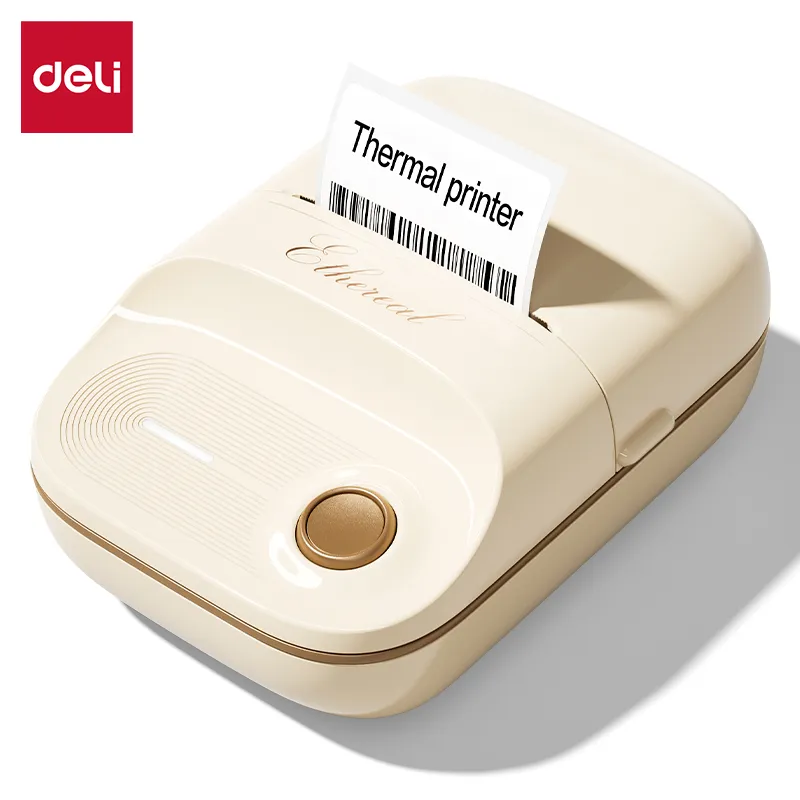 Deli S441 Принтер этикеток (бежевый цвет) Ширина печати: 48mm Скорость печати: 4 Бежевый