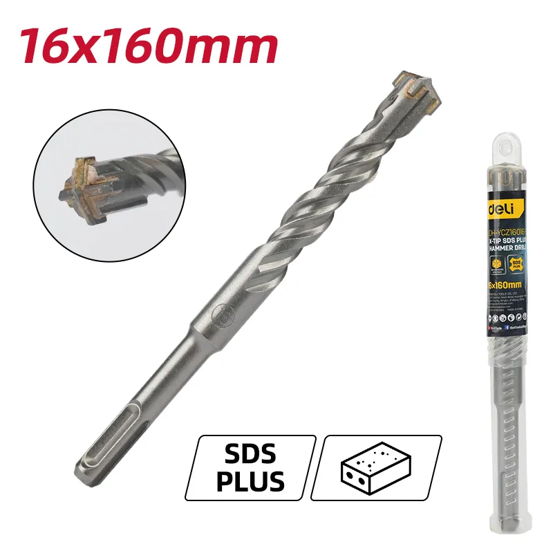Deli EDH-YCZ16016-E1 Перфоратор X-Tip SDS Plus 16x160mm серебристый