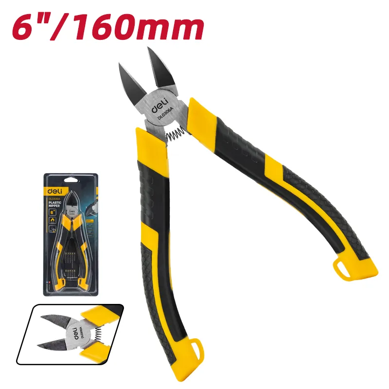 Deli EDL0306A Пластиковые кусачки 6" 6in желтые